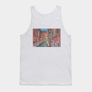 Small Canal With Buildings, Venice Tank Top